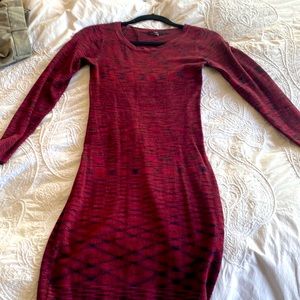Tart knit dress color burgundy